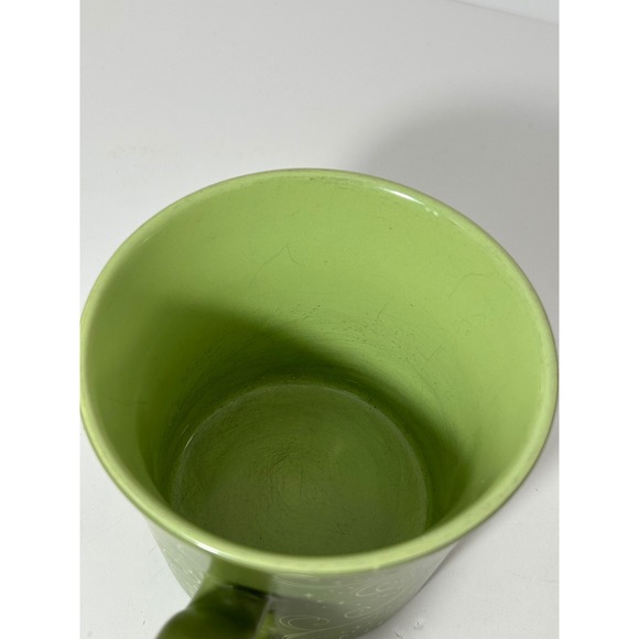 Disney Store Tinker Bell Green Ceramic Coffee Mug Disney Fairies Swirls Stars - Picture 5 of 6